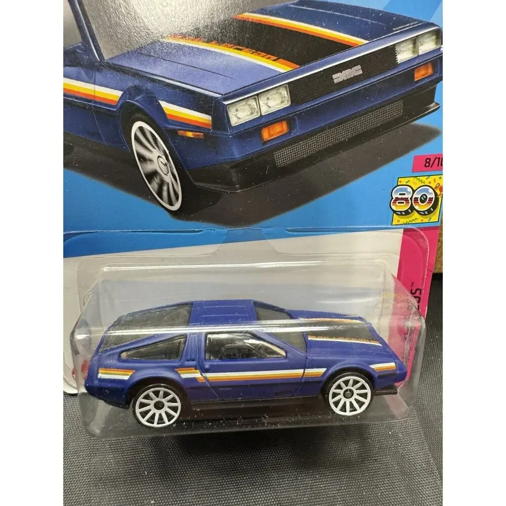 Hot Wheels DMC DeLorean Dark Blue Retro Stripes 2023 HW The 80s #101/250 HLJ65